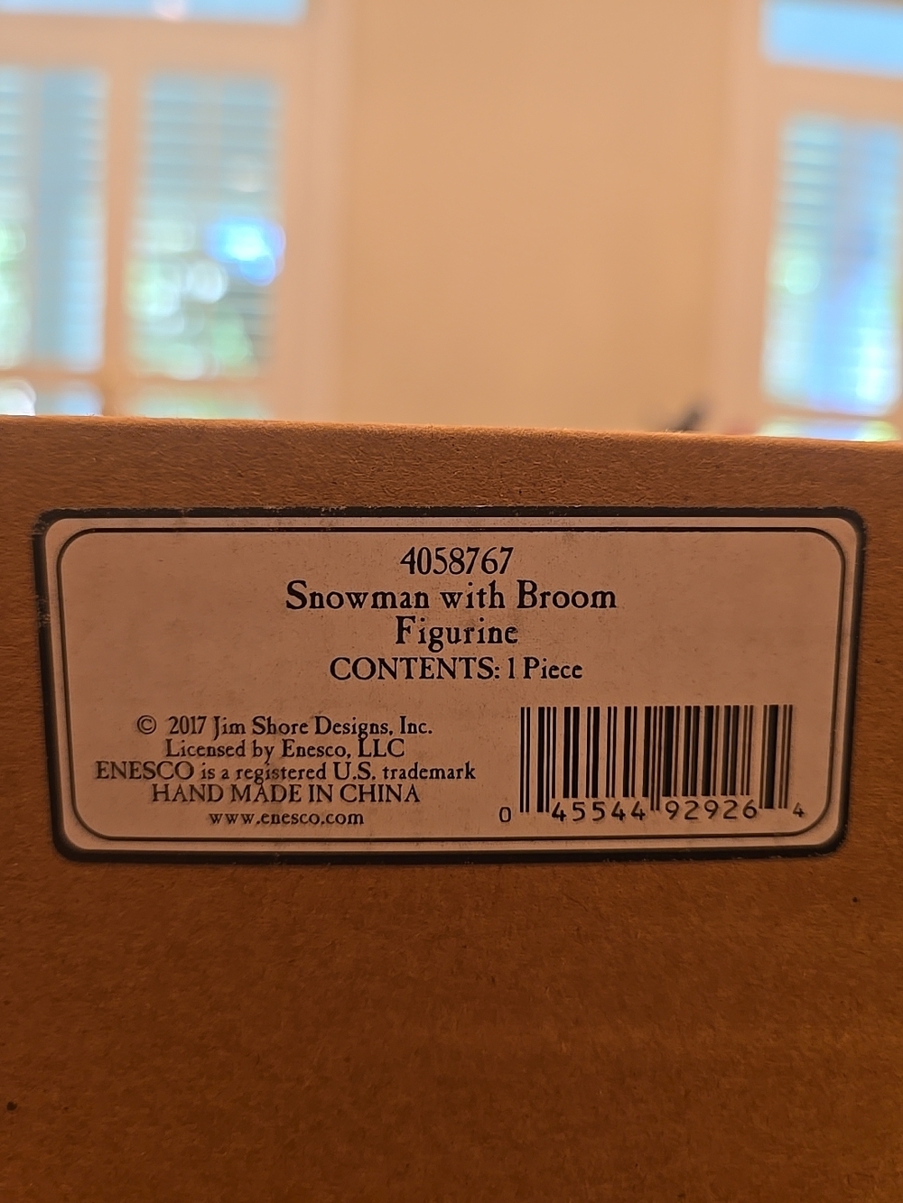 Jim Shore Folklore Collection "Snowman with Broom" Figurine ORIGINAL BOX - Picture 9 of 10